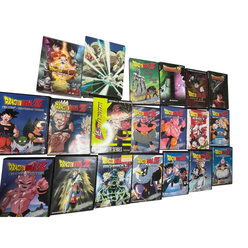 Dragon Ball Z‎ & GT DVD Lot Complete Series Movies Majin Buu Kid Buu Sagas Anime
